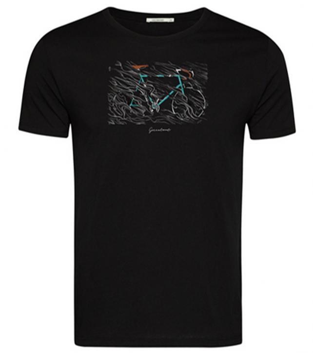 GREENBOMB Herren T-Shirt Bike Storm Guide Black