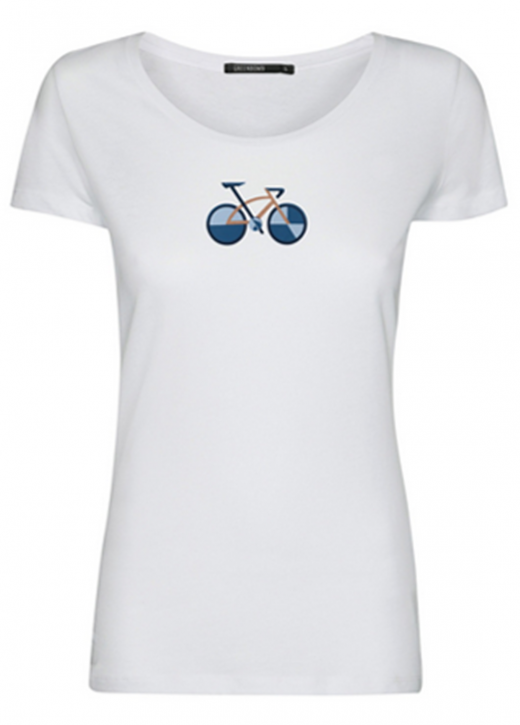 GREENBOMB Damen T-shirt Bike Forms Loves White