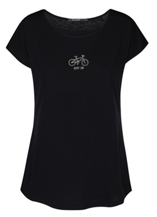 GREENBOMB  Damen T-shirt Bike Outline Cool Black