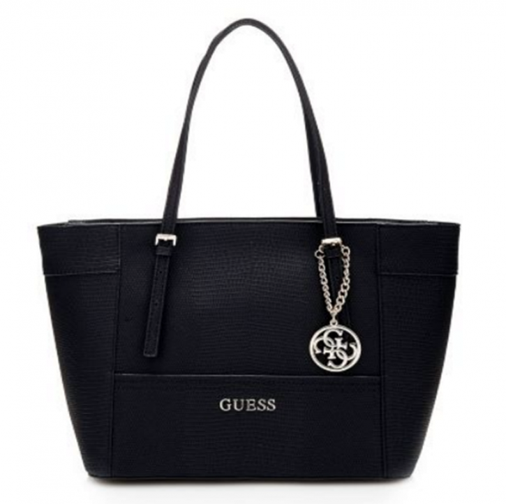 GUESS HANDTASCHE DELANY PYYTHON MEDIUM CLASSIC TOTE FARBE SCHWARZ
