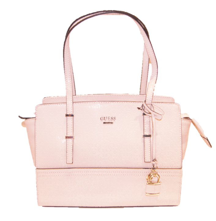GUESS HANDTASCHE DEVYN SATCHEL LOGO FARBE ROSA