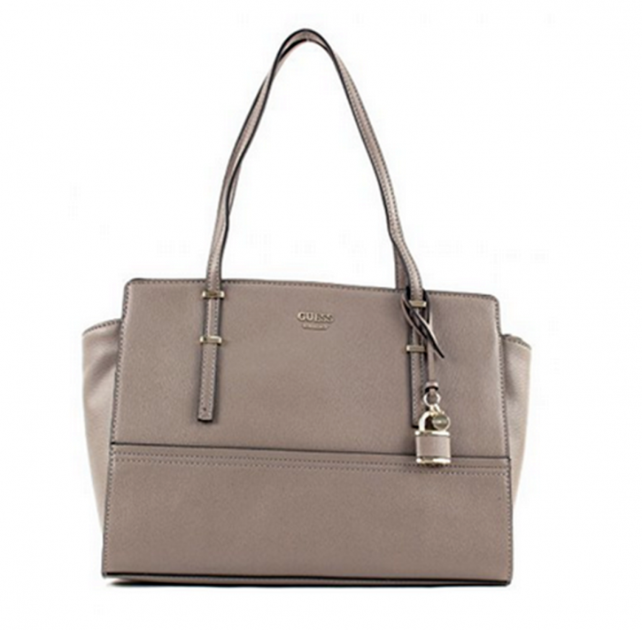 GUESS Shopper Tasche DEVYN SATCHEL Farbe taupe