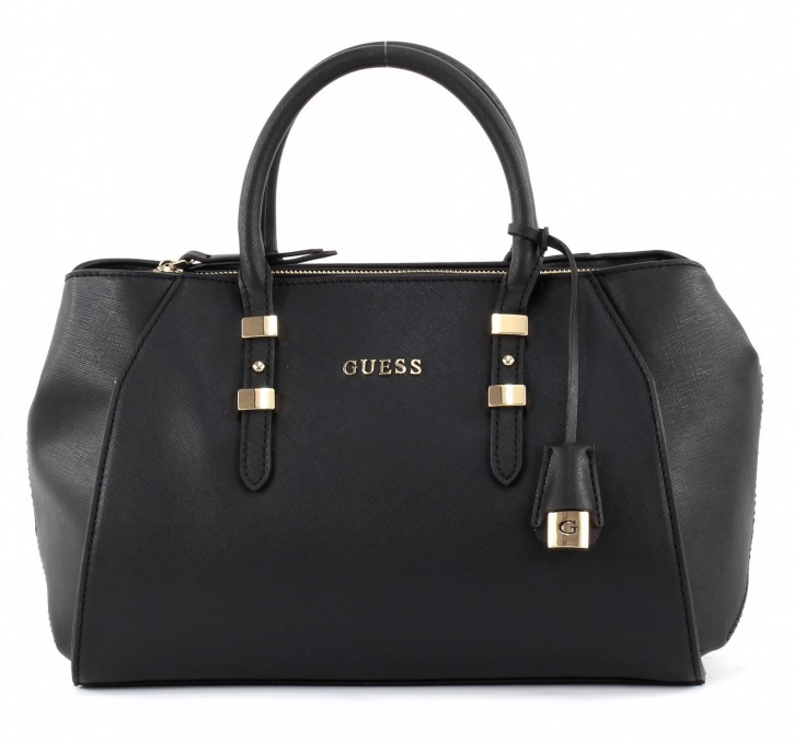 GUESS TASCHE SISSI BOX SATCHEL FARBE SCHWARZ