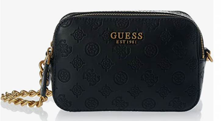 Guess  Damen Noelle Umhängetasche 4G-Logoprint schwarz