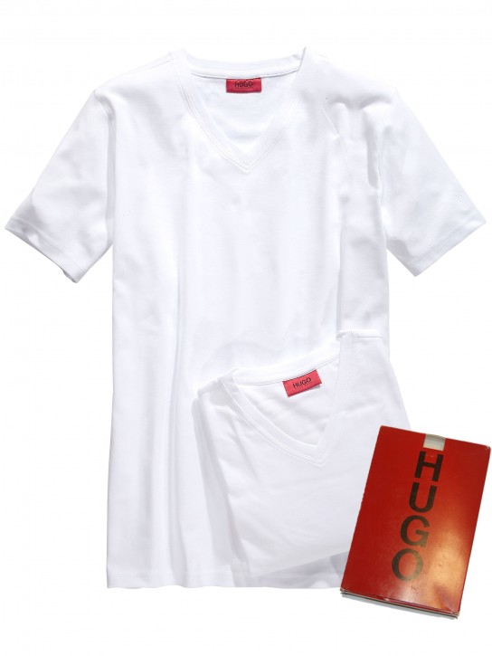 HUGO BOSS MEN T-SHIRT DOUBLE V WEISS M