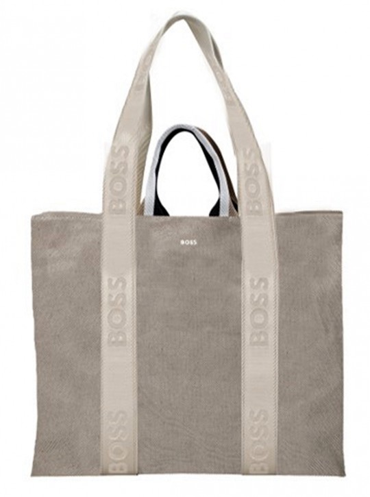 Boss Damen Shopper Tasche Deva Tote L-LP Farbe 055 Light/Pastel Grey