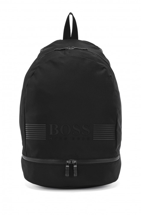 HUGO BOSS Rucksack Pixel_Backp pock aus strukturiertem Nylon mit Logo-Schriftzug