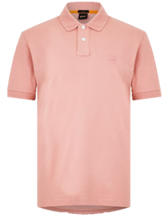 Boss Passenger Slim-Fit Poloshirt aus Stretch-Baumwolle mit Logo-Aufnäher rosa 695