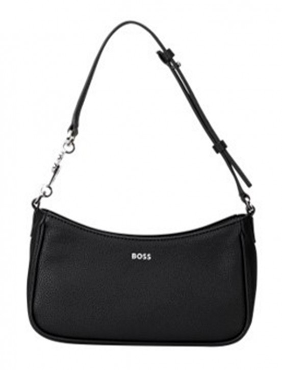 Boss Schultertasche Rachel Hobo aus Kunstleder mit Logo-Schriftzug schwarz 001