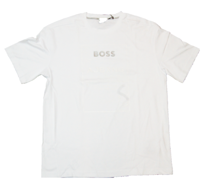 Hugo Boss Talboa AJ 1 Relaxed-Fit T-Shirt aus Interlock-Baumwolle mit exklusivem Artwork weiß 100