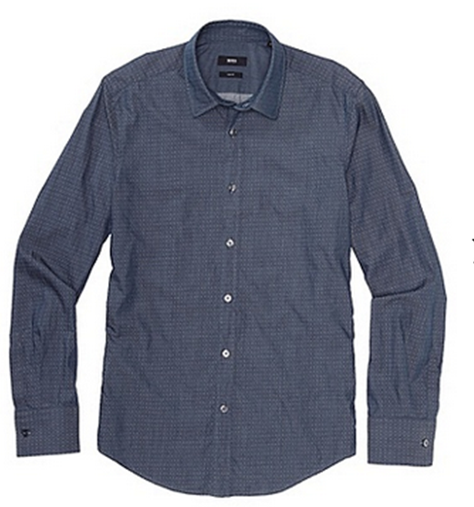 BOSS BLACK HEMD RONNY 32 FARBE DUNKELBLAU 402