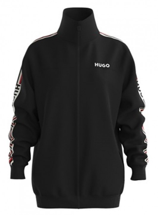 Hugo Sweatshirt Jacke Danbury mit Hugo Schriftzug an den Ärmeln 001