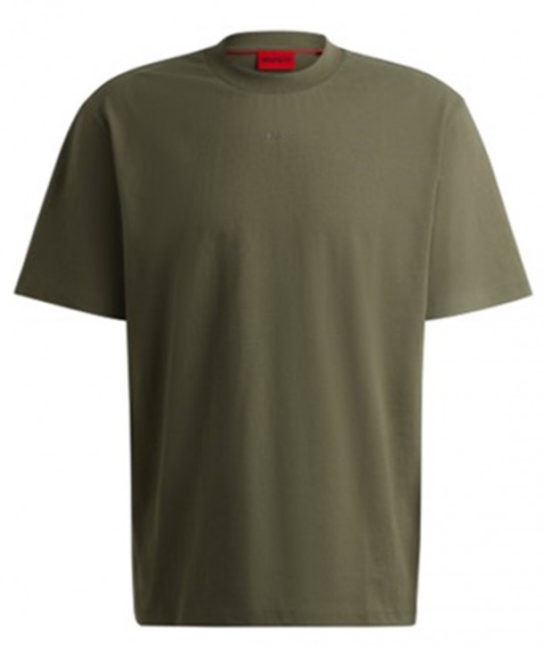 Hugo Relaxed-Fit T-Shirt Dapolino aus Baumwoll-Jersey mit Logo-Print dunkelgrün 257