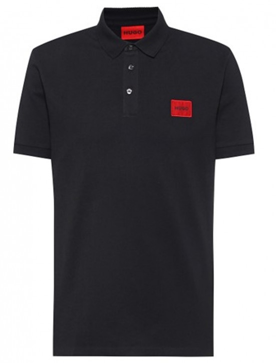 Hugo Poloshirt Dereso222 aus Baumwoll-Piqué mit Logo-Aufnäher schwarz 001