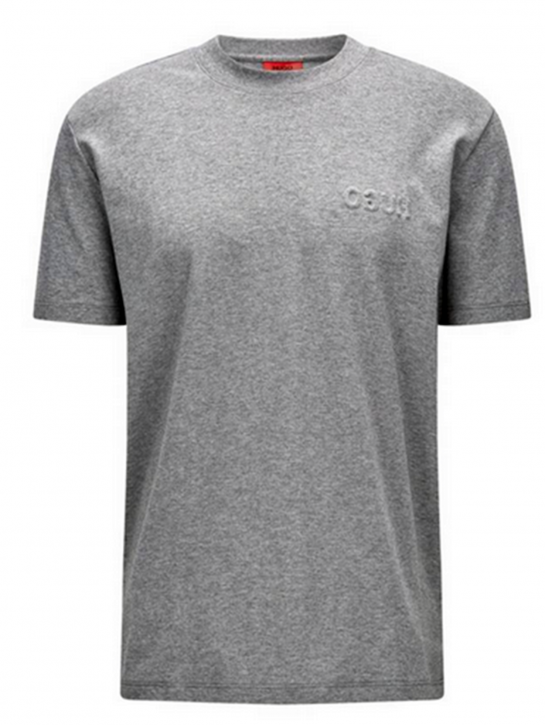 HUGO Oversize Shirt Derrif aus Pima-Baumwolle Farbe grau 081