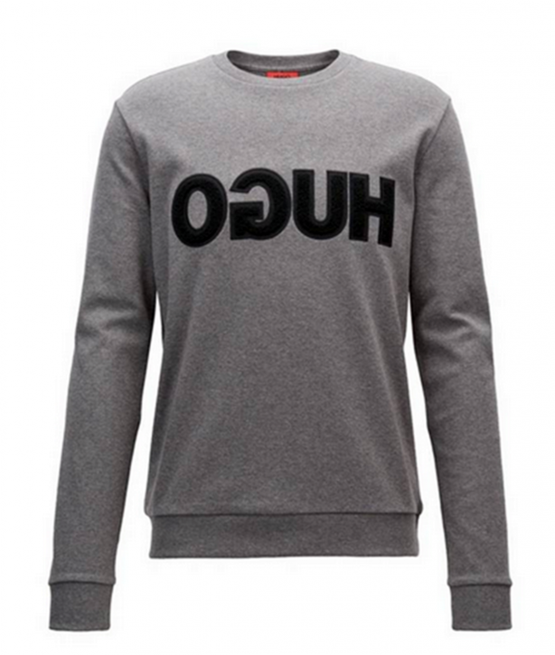 HUGO Logo Sweatshirt DICAGOR Farbe grau 081