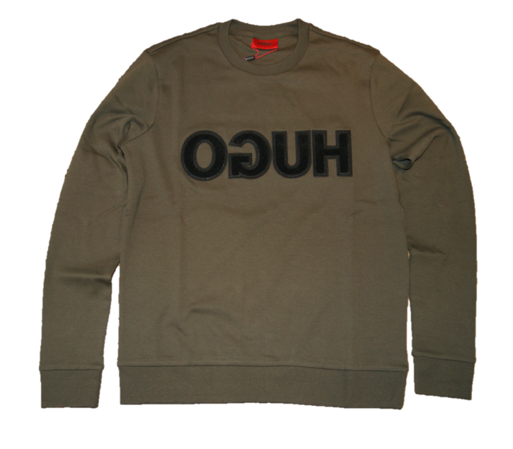 HUGO Logo Sweatshirt DICAGOR Farbe oliv 306 S
