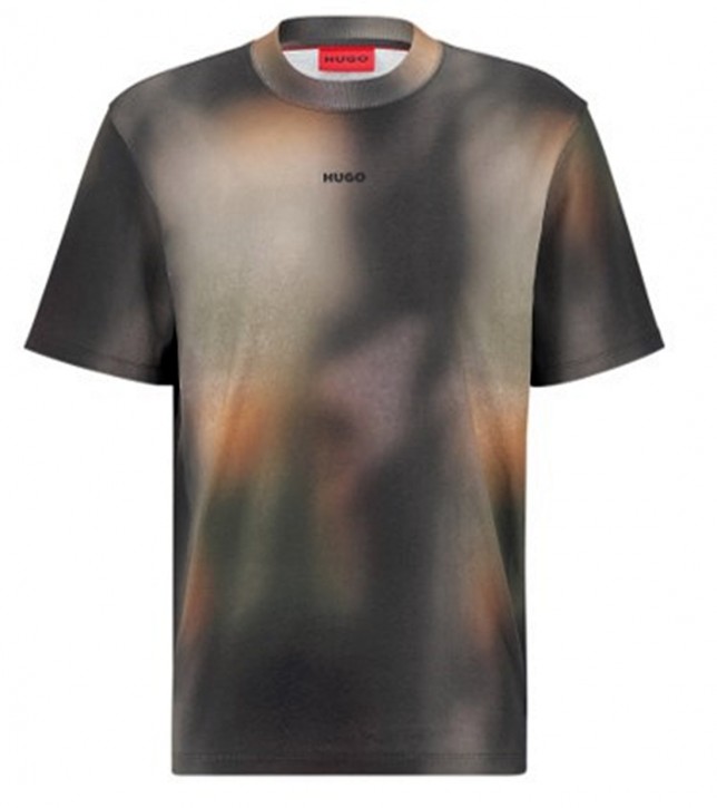 Hugo Tee Shirt Diobo mit Logo und Camouflage Print multicolour 960 M