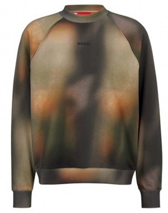 Hugo Sweat Shirt Dopiapo mit Logo und Camouflage Print multicolour 960