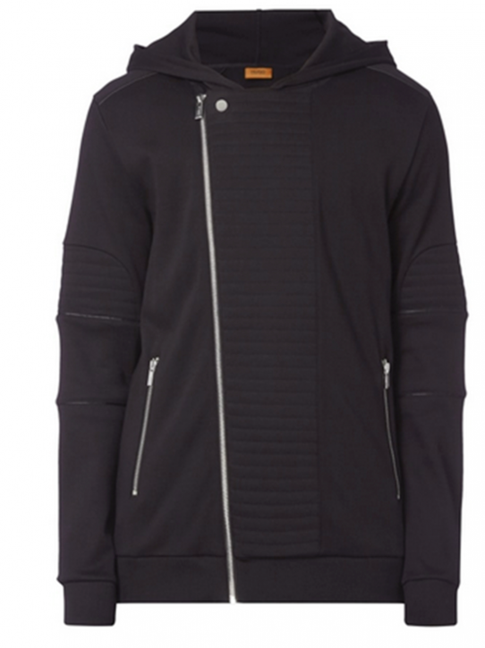 HUGO SWEATBIKER JACKE DORLANDO FARBE SCHWARZ 001