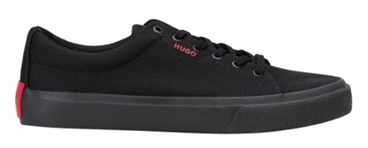 Hugo Sneakers DyerH_Tenn_cv aus Baumwoll-Canvas mit Logo-Batch schwarz 009