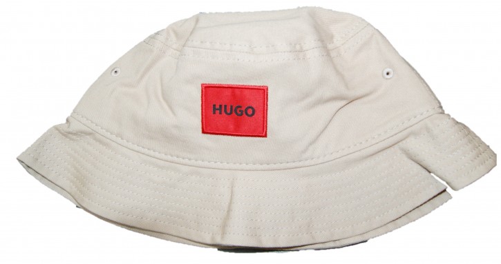 Hugo Fischerhut MEN-X584-RL aus Baumwoll-Twill mit gewebtem Logo-Patch beige 274