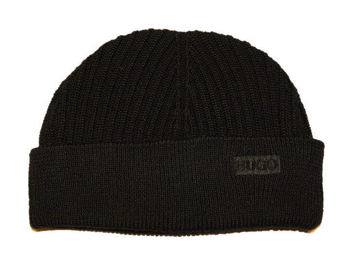 HUGO Gerippte Mütze XIANNO aus Merinowolle Farbe schwarz