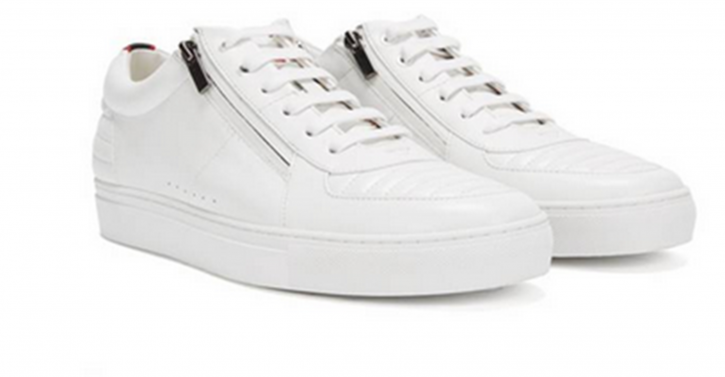 HUGO Sneakers FUTURISM_TENN_ITMTZ aus gepolstertem Nappaleder mit Schnürung  Farbe weiss