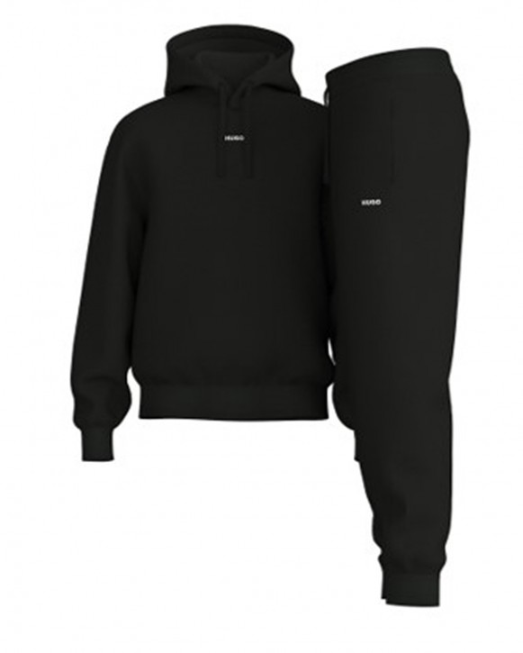 Hugo Relaxed-Fit Trainingsanzug Tracksuit_DapoDayote aus Baumwolle mit Logo-Prints schwarz 001