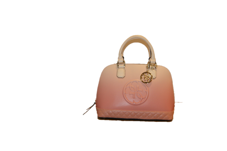 GUESS LOGO HANDTASCHE AMY MEDIUM DOME SATCHEL FARBE ROSA VERLAUFEND