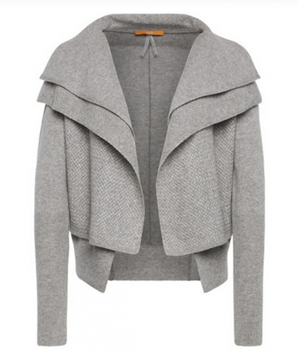 BOSS ORANGE STRICK JACKE IVETTAL FARBE GRAU 032