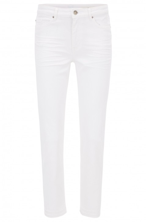 BOSS Relaxed-Fit Jeans J60 Indiana BLanco Stretch-Denim in Cropped-Länge natur 101