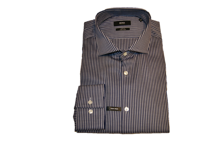BOSS BLACK HEMD JASON FARBE DUNKELBLAU GESTREIFT 412