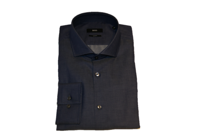 BOSS BLACK HEMD JASON FARBE DUNKELBLAU MUSTER  412