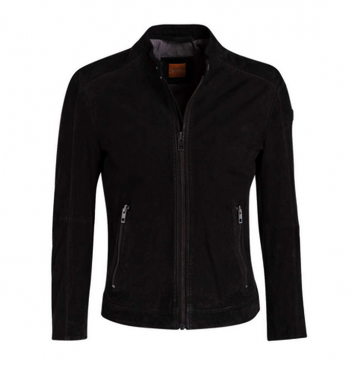 BOSS ORANGE LEDERJACKE JONATE FARBE SCHWARZ 001