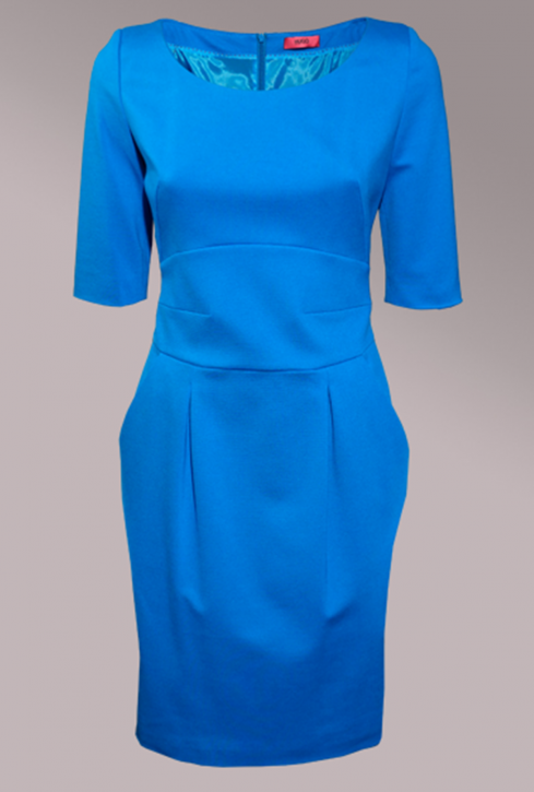 HUGO KLEID KALEA FARBE STAHLBLAU 446 GR: 36