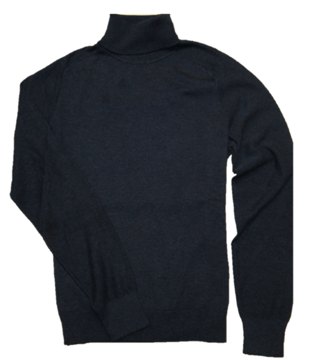 HUGO BOSS  Casual Rollkragenpullover KAMERLOS mit Logo-Applikation SCHWARZ 001