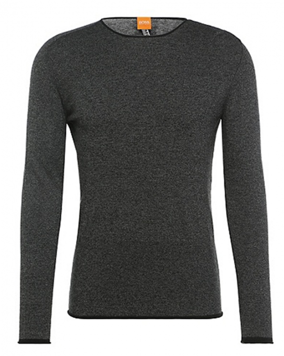 BOSS ORANGE STRICKPULLI KAMERO FARBE ANTHRAZIT 017