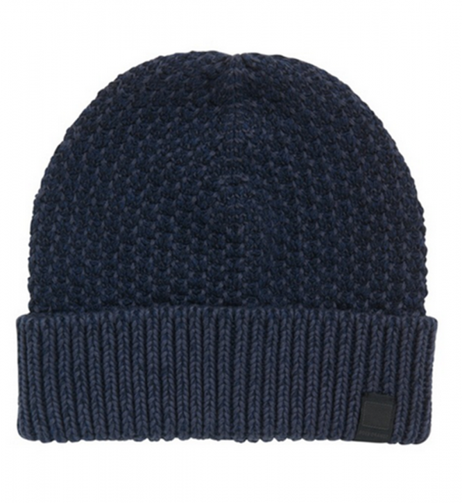 BOSS ORANGE Mütze KATLILY aus Baumwolle mit zweifarbiger Struktur Farbe dunkelblau 404