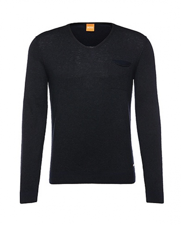 BOSS ORANGE PULLOVER KERPEN FARBE DUNKELBLAU 404