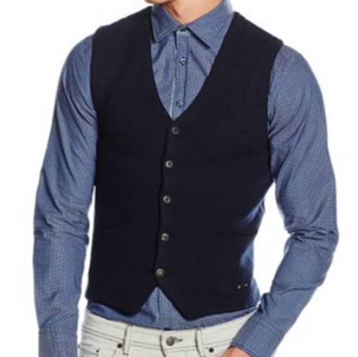 BOSS ORANGE STRICKWESTE KLET FARBE DUNKELBLAU 404