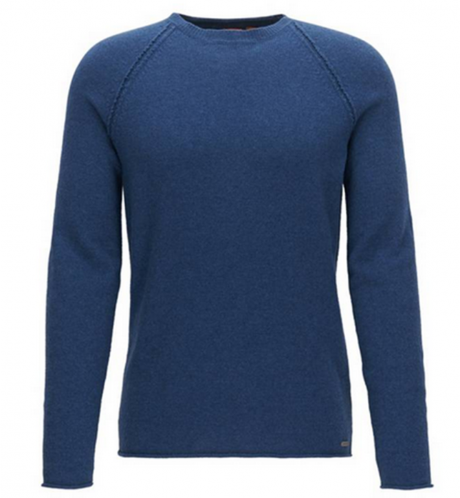 BOSS ORANGE Pulli Kohedge mit Rundhalsausschnitt Farbe dunkelblau 413