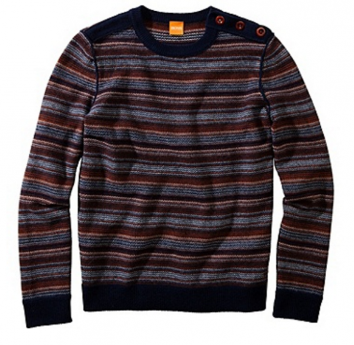 BOSS ORANGE PULLOVER KORD FARBE DUNKELBLAU 404 GR: S