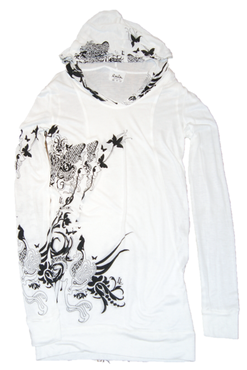 LALA BERLIN KAPUZENPULLOVER FLOW FARBE WEISS 100