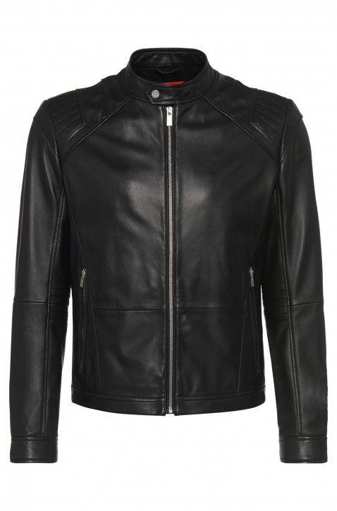 HUGO LEDERJACKE LANK FARBE SCHWARZ 001