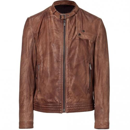 HUGO LEDERJACKE LOKTO FARBE HELLBRAUN 244