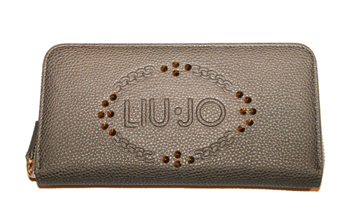LIU JO GELDBÖRSE ZIP AROUND GRANDE LU FARBE GUN METAL FROZE A 3168