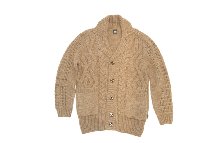 BOSS BLACK STRICKJACKE LAWFORD FARBE DARK BEIGE 033