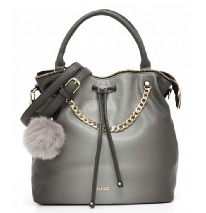 LIU JO BEUTELTASCHE  POPPA STRIPE FARBE SCHWARZ 22222