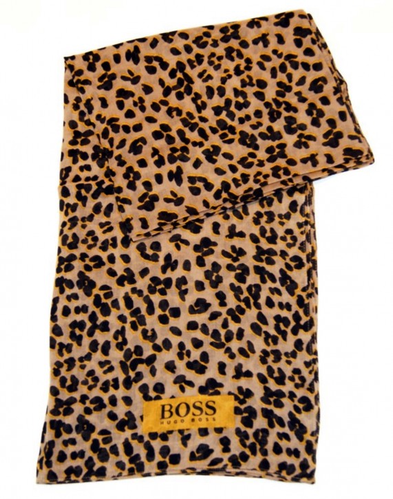 HUGO BOSS Abstrakt  bedruckter Schal NAGALLERY aus Baumwolle und BOSS Logo